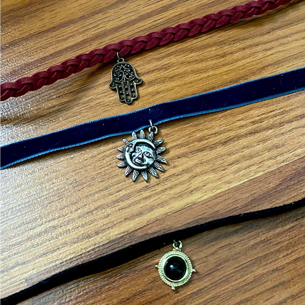 3x chokers and an arm bangle